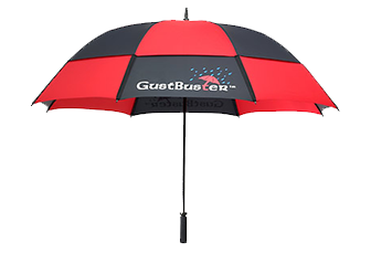 GustBuster Golf Umbrella Red and Black